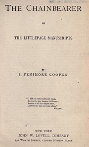 Cover of: The  chainbearer by James Fenimore Cooper