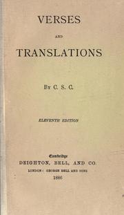 Cover of: Verses and translations. by Calverley, Charles Stuart