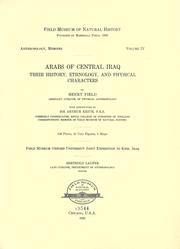 Cover of: Arabs of central Iraq by Henry Field