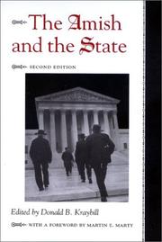 Cover of: The Amish and the State (Center Books in Anabaptist Studies) by 