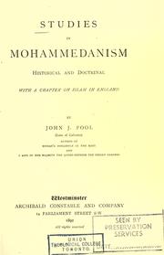 Cover of: Studies in Mohammedanism, historical and doctrinal, with a chapter on Islam in England