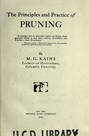 Cover of: The principles and practice of pruning ... by Maurice Grenville Kains