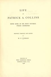 Cover of: Life of Patrick A. Collins by Michael Philip Curran