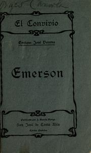 Cover of: Emerson.: Conferencia pronunciada en "El nuevo Liceo de la Habana" el 13 de marzo de 1884.