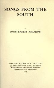 Cover of: Songs from the South.