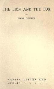 Cover of: The lion and the fox by Eimar O'Duffy