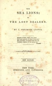 Cover of: The sea lions by James Fenimore Cooper