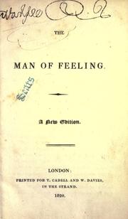 Cover of: The man of feeling.