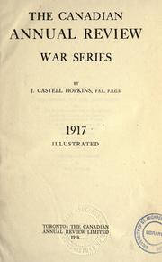 Cover of: Canadian annual review war series