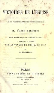 Cover of: Les victoires de l'©Øeglise pendant les dix premi©Łeres ann©Øees du pontificat de Pie IX by Giacomo Margotti