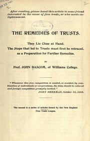 Cover of: The remedies of trusts ...