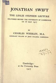 Cover of: Jonathan Swift by Charles Whibley, Charles Whibley