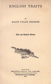 Cover of: English traits by Ralph Waldo Emerson