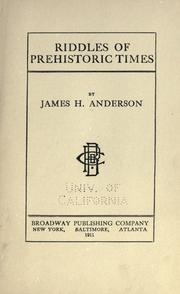 Cover of: Riddles of prehistoric times