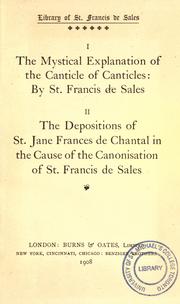 Cover of: The mystical explanation of the Canticle of canticles