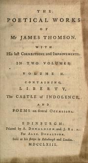 Cover of: The poetical works of Mr. James Thomson by James Thomson