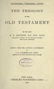 Cover of: The theology of the Old Testament by Davidson, A. B.