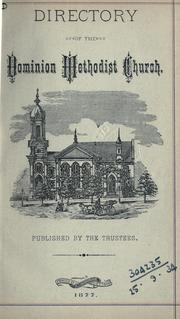 Directory by Dominion Methodist Church (Ottawa, Ont.)