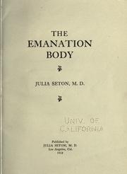 Cover of: The emanation body.