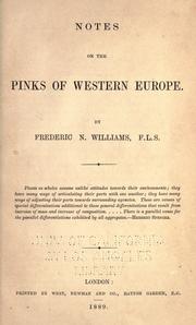 Cover of: Notes on the pinks of western Europe