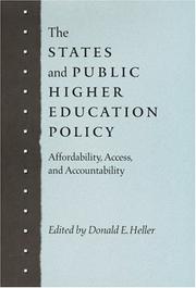 Cover of: The States and Public Higher Education Policy by Donald E. Heller, Donald E. Heller