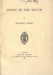Cover of: Songs in the South. by Rodd, James Rennell Baron Rennell.