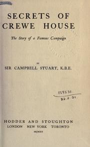 Cover of: Secrets of Crewe House by Stuart, Campbell Sir