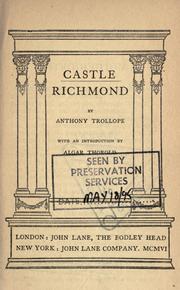 Castle Richmond by Anthony Trollope