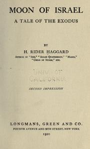 Cover of: Moon of Israel by H. Rider Haggard