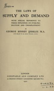 Cover of: The laws of supply and demand by George Binney, George Binney