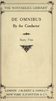 Cover of: De Omnibus by Barry Pain