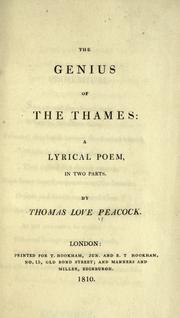 The genius of the Thames by Thomas Love Peacock