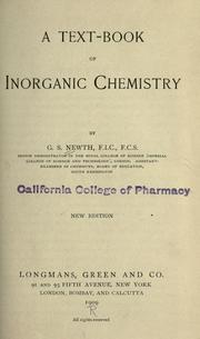 Cover of: A text-book of inorganic chemistry by George S. Newth