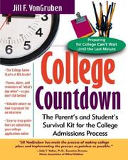 Cover of: College Countdown: The Parent's and Student's Survival Kit for the College Admissions Process