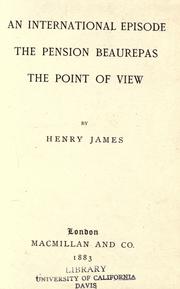Cover of: An international episode by Henry James, Henry James