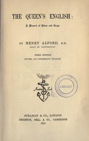 Cover of: The Queen's English by Henry Alford