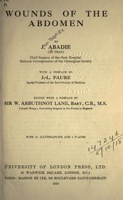 Cover of: Wounds of the abdomen by Jean Baptiste Abadie