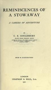 Reminiscences of a stowaway by Charles Elphinstone Gouldsbury