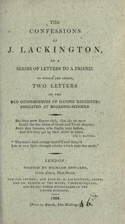 The confessions of J. Lackington by James Lackington