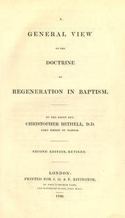 Cover of: general view of the doctrine of regeneration in baptism