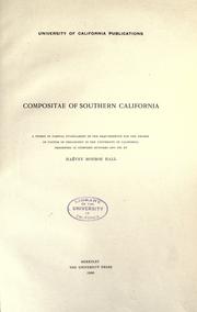 Cover of: Compositae of southern California by Harvey Monroe Hall, Harvey Monroe Hall