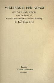 Cover of: Villiers de l'Isle Adam by Robert Du Pontavice de Heussey