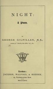 Cover of: Night by George Gilfillan