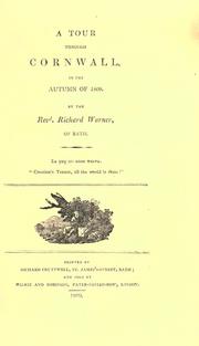 Cover of: A tour through Cornwall, in the autumn of 1808