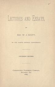 Lectures and essays by Scott, William J.