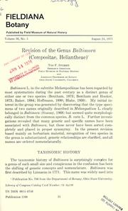 Cover of: Revision of the genus Baltimora (Compositae, Heliantheae) by Tod F. Stuessy