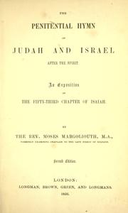 Cover of: The Penitential hymn of Judah and Israel after the spirit: an exposition of the fifty-third chapter of Isaiah