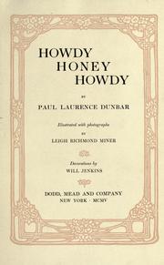 Cover of: Howdy honey howdy by Paul Laurence Dunbar