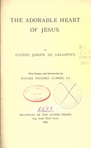 Cover of: The adorable heart of Jesus by Joseph de Galliffet