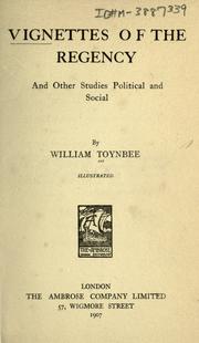 Cover of: Vignettes of the Regency by William Toynbee